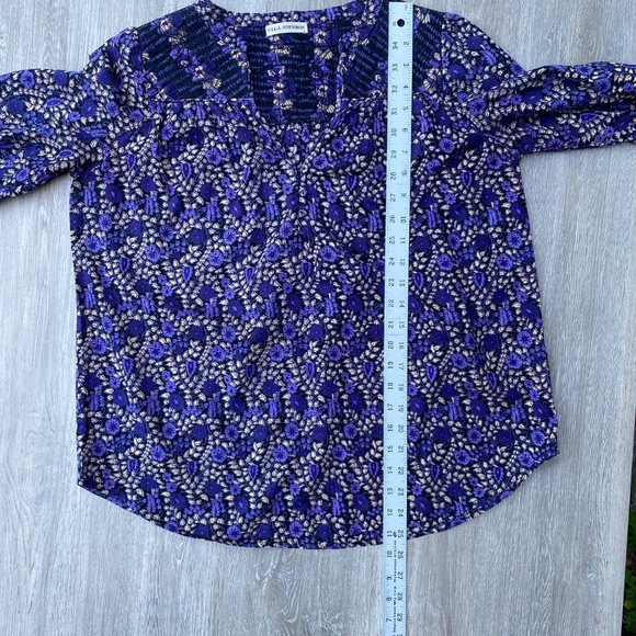 Ulla Johnson Purple Peasant Blouse Sz 6 Floral Cottagecore Boho Whimsygoth - Picture 10 of 15